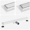 vidaXL 2 in 1 Duschabfluss Silber 70 cm Edelstahl 304