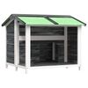 vidaXL Hundeh&uuml;tte Grau 96x87x80,5 cm Massivholz Kiefer
