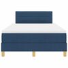 vidaXL Boxspringbett mit Matratze mit Kopfteil Blau 120 x 190 cm Stoff