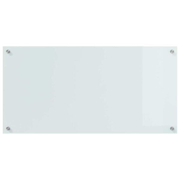 vidaXL K&uuml;chenr&uuml;ckwand 2 pcs Wei&szlig; 100 x 50 cm Geh&auml;rtetes Glas