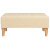 vidaXL Schlafsofa 2-Sitzer mit 2 Kissen & Hocker Creme Stoff