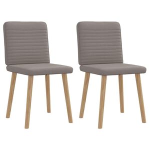 vidaXL Esszimmerst&uuml;hle 2 Stk. Taupe Stoff