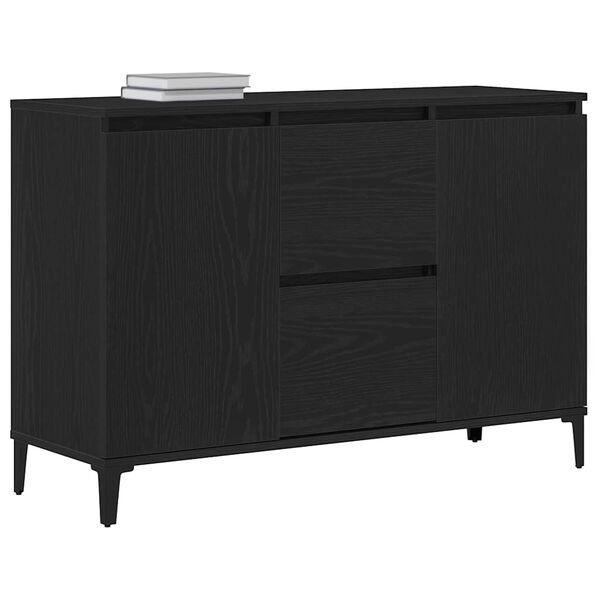 vidaXL Sideboard Schwarz Eichen-Optik 104 x 35 x 70 cm Holzwerkstoff