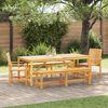 vidaXL Garten Essgruppe 5 pcs Braun Massivholz Akazie