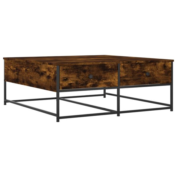 vidaXL Couchtisch Räuchereiche 100x99x40 cm Holzwerkstoff