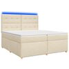 vidaXL Boxspringbett mit Matratze Creme 200 x 200 cm Stoff