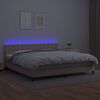 vidaXL Boxspringbett mit Matratze & LED Cappuccino-Braun 200x200cm
