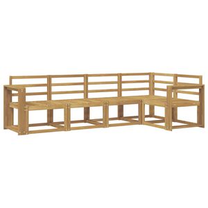 vidaXL Outdoor-Sofagarnitur 5 stk. Wei&szlig; Massivholz Akazie