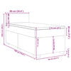 vidaXL Boxspringbett mit Matratze Dunkelgrau 90x190 cm Stoff