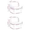 vidaXL Gartensofa-set mit Kissen 4 pcs Schwarz Stahl
