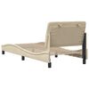 vidaXL Bettgestell ohne Matratze Creme 90x200 cm Stoff