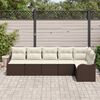vidaXL Gartensofa-set mit Speicher 6 pcs Braun Poly-Rattan