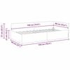 vidaXL Eckbettgestell Schwarz 90 cm x 190 cm SamtundSperrholz