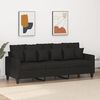 vidaXL 3-Sitzer-Sofa Schwarz 180 cm Stoff