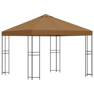 vidaXL Pavillon 3 x 3 m Beige Polyester und Stahl 190 gsm