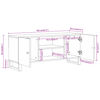 vidaXL TV-Schrank Braun und Schwarz 105x33,5x46 cm Massivholz Mango