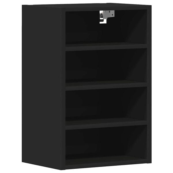 vidaXL H&auml;ngeschrank Riga Schwarz 40x29,5x60 cm Holzwerkstoff