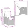 vidaXL Gartenstuhl 2 pcs Braun und Creme 56 x 60 x 112 cm