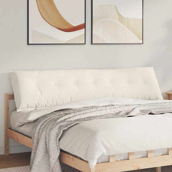 vidaXL R&uuml;ckenkissen Creme 200 x 50 cm Cordstoff