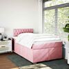 vidaXL Boxspringbett mit Matratze Rosa 120x190 cm Samt