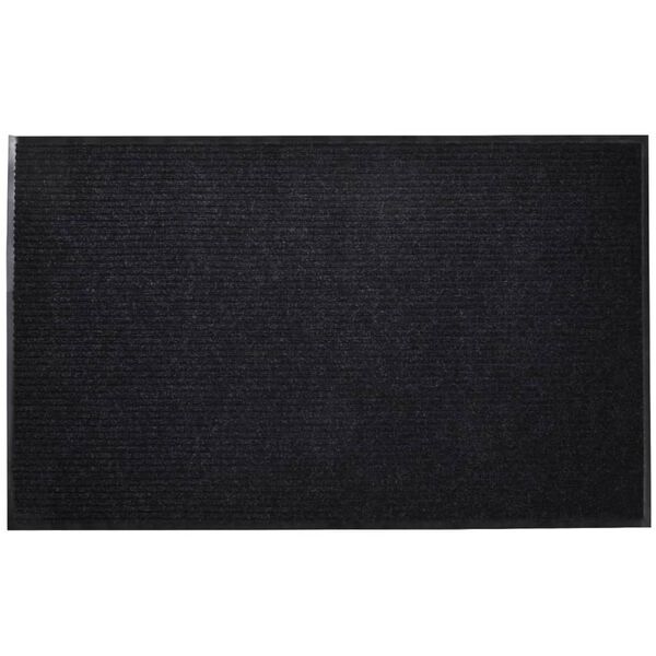 Schwarze PVC T&uuml;rmatte 90 x 120 cm