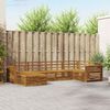 vidaXL Outdoor-Sofagarnitur 6 pcs Natur