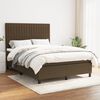 vidaXL Boxspringbett mit Matratze Dunkelbraun 140x190 cm Stoff