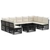 vidaXL Gartensofa-set 10 stk. Schwarz Poly-Rattan
