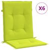 vidaXL Gartenstuhlauflagen f&uuml;r Niedriglehner 6Stk Knallgr&uuml;n 100x50x3cm