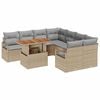 vidaXL Gartensofa-set 9 stk. 8-Sitzanzahl Beige und Grau