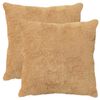 vidaXL Kissenbezug 2 stk. HEERLEN Taupe 65 x 65 cm Faux Kaninchenfell