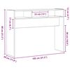 vidaXL Konsolentisch Schwarz Eichen-Optik 105 x 30 x 80 cm