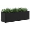 vidaXL Hochbeet mit 3 F&auml;chern Schwarz 105x30x32 cm Poly Rattan