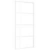 vidaXL Schiebet&uuml;r ESG-Mattglas und Aluminium 90x205 cm Wei&szlig;