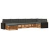 vidaXL Outdoor-Sofagarnitur mit Kissen 7 pcs Natur und Anthrazit