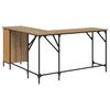 vidaXL Schreibtisch Artisan-Eiche 141 x 141 x 75 cm Holzwerkstoff