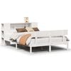 vidaXL Massivholzbett mit Regal ohne Matratze Wei&szlig; 135x190 cm Kiefer