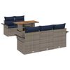 vidaXL Garten-Sofa-Set 6 stk. Grau und Marineblau