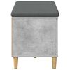 vidaXL Flurbank mit Kissen mit Speicher Beton Grau 60 x 38 x 46 cm