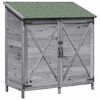 vidaXL Garten Shed Grau 106 x 56 x 113,5 cm Holzwerkstoff