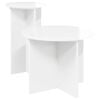 vidaXL Beistelltisch-Set 2 pcs Hochglanz Wei&szlig; Holzwerkstoff