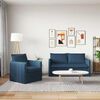 vidaXL Sofa 2 pcs Blau Gesamtabmessungen: 156 x 82 x 85 cm (B x T x H)