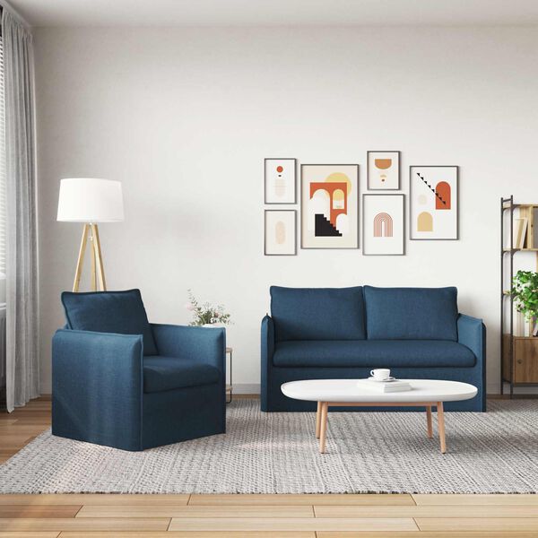 vidaXL Sofa 2 pcs Blau Gesamtabmessungen: 156 x 82 x 85 cm (B x T x H)