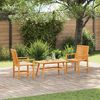 vidaXL Garten-Lounge-Set 3 pcs Braun Massivholz Akazie