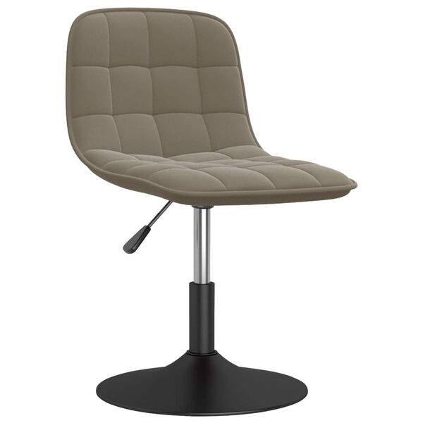 vidaXL Esszimmerst&uuml;hle 4 Stk. Drehbar Hellgrau Samt