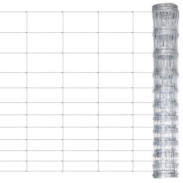 vidaXL Gartenzaun Verzinkter Stahl 50 m 150 cm Silbern