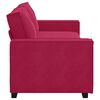 vidaXL 3-Sitzer-Sofa Weinrot 220x78x84 cm Samt