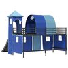 vidaXL Kinderloftbett Schwarz und Blau 107 x 200 cm Metall