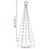 vidaXL LED-Weihnachtsbaum mit Erdspießen 220 LEDs Blau 180 cm