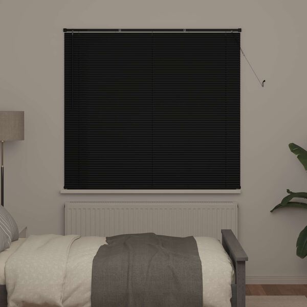 vidaXL Venetianer Jalousie Verstellbar Schwarz 150 x 150 cm PVC